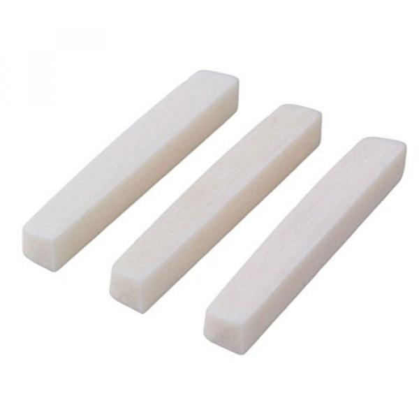 Yibuy 43x6x7.5mm White Cattle Bone Slotted Nuts for 6 String Electric Guitar Set of 60 #3 image