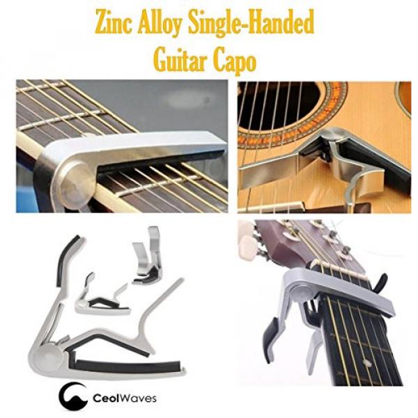 Ceol Waves Premium Alloy Capo - Perfect for Guitars Bass Ukuleles Banjos Mandolins - Quick Change Single Handed #2 image