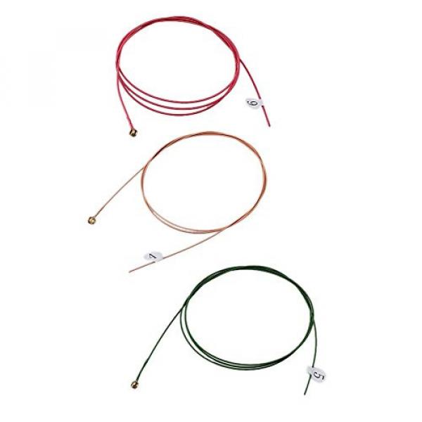 Yibuy Fashion Rainbow Colorful Acoustic Guitar Strings CA60C-XL Sounds Great Set of 6 #3 image