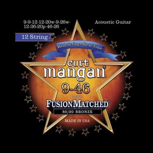 Curt Mangan Fusion Matched 80/20 Bronze 12-String Acoustic Strings (9-46) #1 image