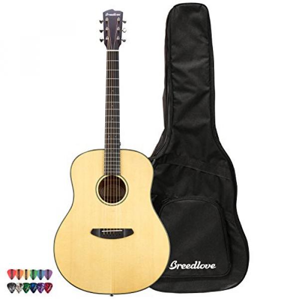 Breedlove Discovery Dreadnought Acoustic Guitar with ChromaCast 12 Pick Sampler and Breedlove Gig Bag #1 image