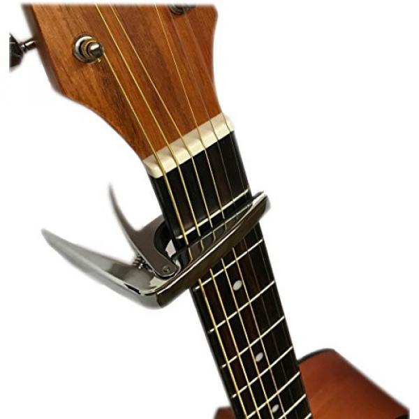 Tetra-Teknica Single-handed Guitar Capo Quick Change, Color Silver #2 image