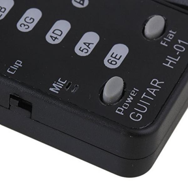 Yibuy Black Plastic Digital Guitar Tuner Mini Clip-on Electronic Tuner with LED Light #4 image