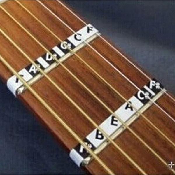 uxcell Guitar Neck Fingerboard Fretboard Miusical Note Guide Map Fret Sticker Decals Black #5 image