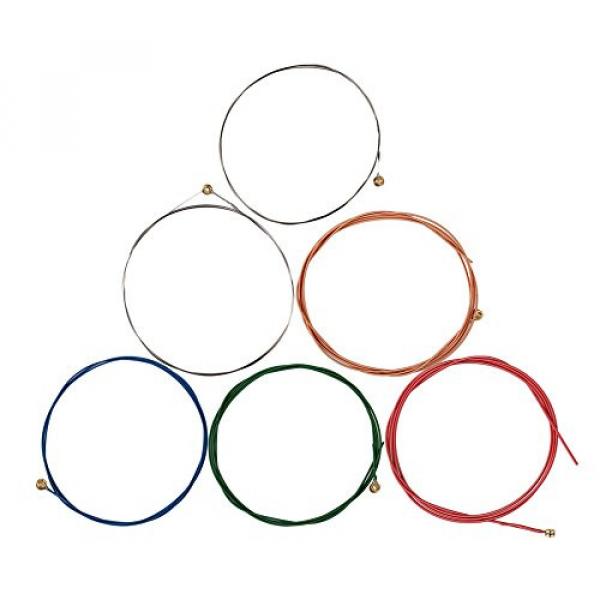 Yibuy Acoustic Guitar Rainbow Colorful Color 100cm Strings Pack of 6 #1 image