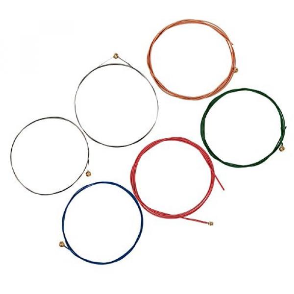 Yibuy Acoustic Guitar Rainbow Colorful Color 100cm Strings Pack of 6 #2 image