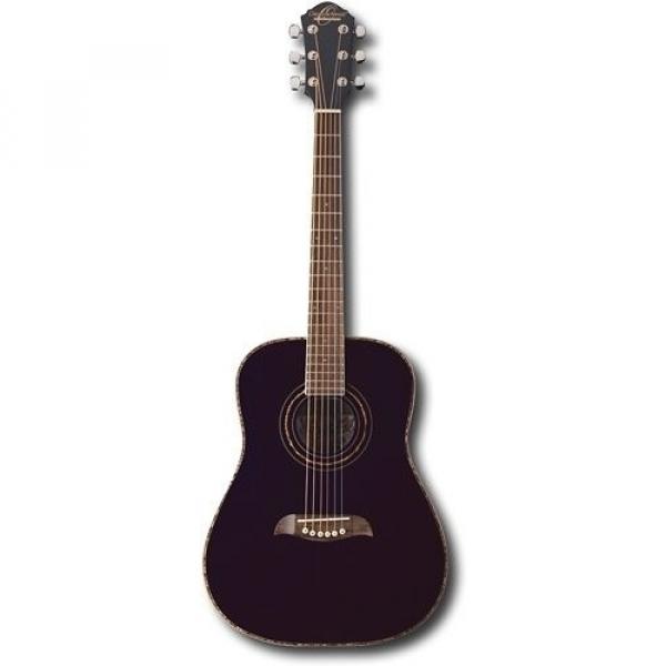 Oscar Schmidt OGHSB 1/2 Size Black Acoustic Guitar with Picks, Strings and More #2 image