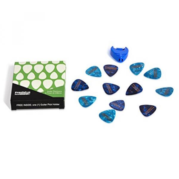 Precision Music Assorted Guitar Picks/Plectrums with Free Guitar Pick Holder: The Pack of 6 Medium Guitar Picks and 6 Heavy Guitar Picks ~ Musicians Love These! (Colors may vary) #4 image