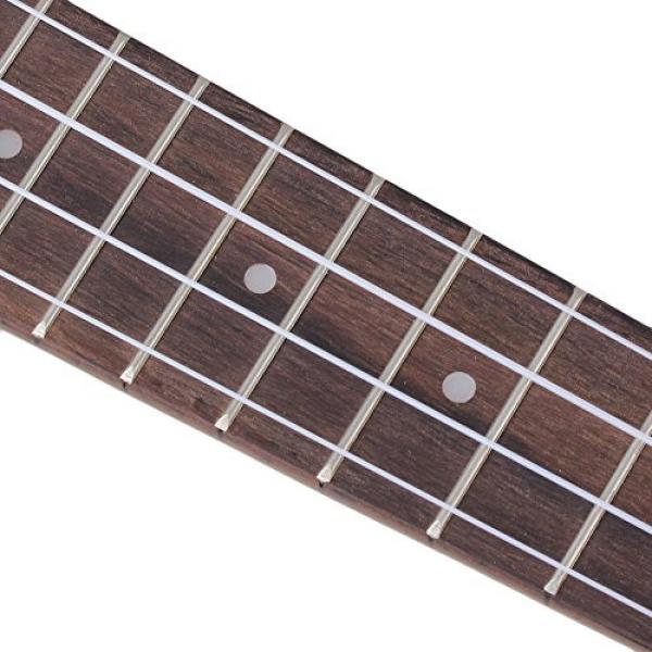 Yibuy 4 String 21&quot; Mahogany Ukulele Hawaii Guitar Rosewood Fingerboard Moon Stars Pattern Wood Color #6 image
