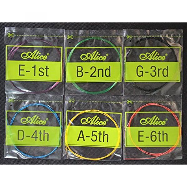 12 Sets Alice A107C Colorful Nylon Coated Copper Alloy Classical Guitar Strings (.028 .032 .040 .029 .035 .043) #2 image