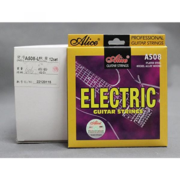 12 Sets Alice A508-L (010-046) Steel Nickel Electric Guitar Strings #5 image