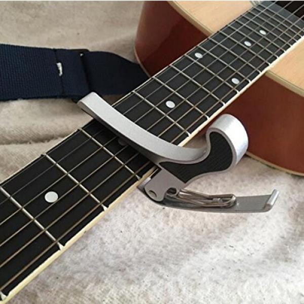 IFFree Best Music Guitar Capo with five Guitar fingers and five guitar picks , No Scratches, No Fret Buzz, Easy to Move,Made of Ultra Lightweight Aluminum Meta #3 image