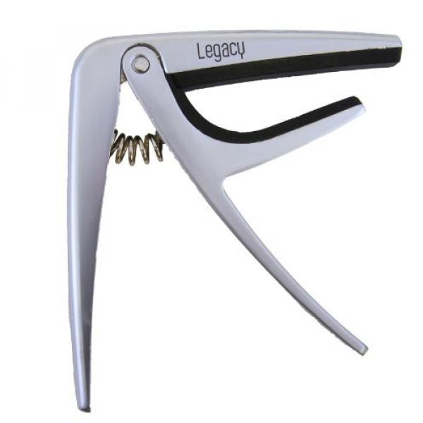 Legacy LC-01 Guitar Capo Trigger Style, Quick Release Clamp for 6 String Acoustic, Classical or Electric Guitars - Silver #1 image