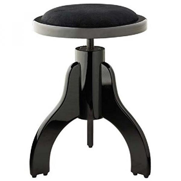 Stagg PS35 Piano Stool with Black Velvet Top with Adjustable Height - Black #1 image