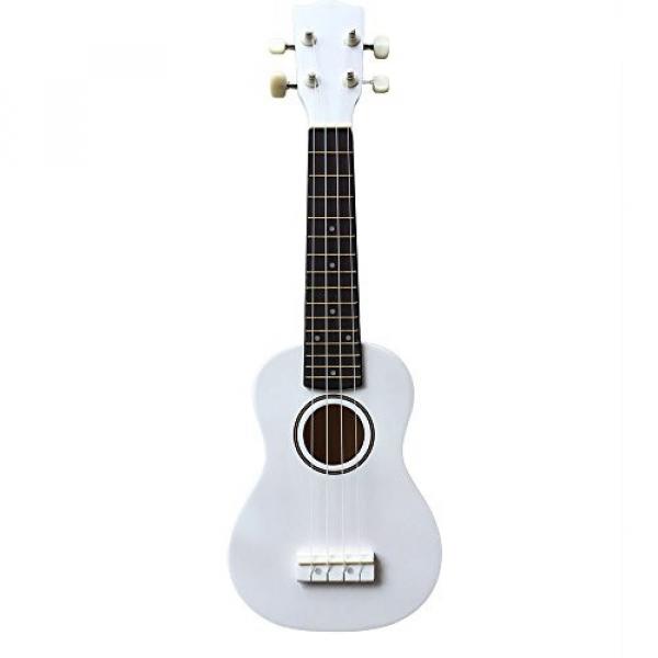 Zimo&reg; 21&quot; Acoustic Soprano 4 String Haiwan Ukulele Musical Instrument Uku White #1 image