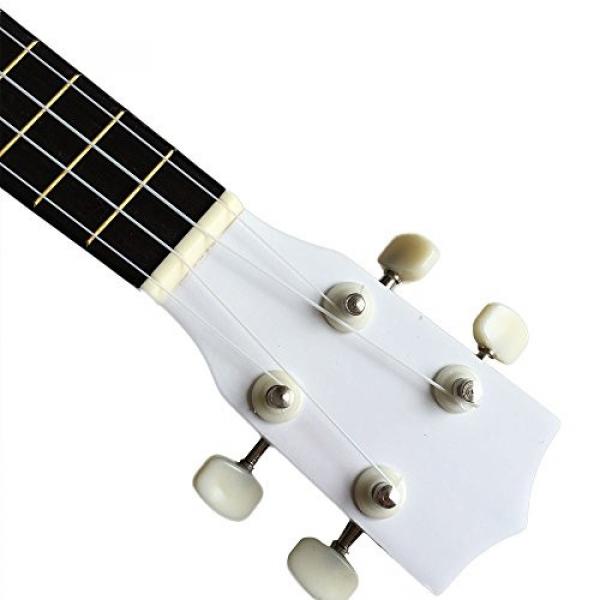 Zimo&reg; 21&quot; Acoustic Soprano 4 String Haiwan Ukulele Musical Instrument Uku White #4 image