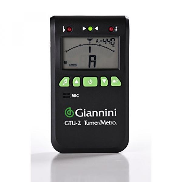 Giannini GTU-2 Digital Chromatic Tuner for Stringed Instruments with Internal Mic, Contact Clip and Cable #1 image