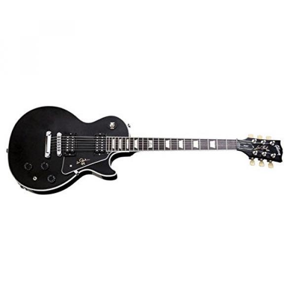 Gibson USA LPSIGPEBRC1  LP Signature 2014 Plain Top Ebony Min-ETune Solid-Body Electric Guitar #1 image