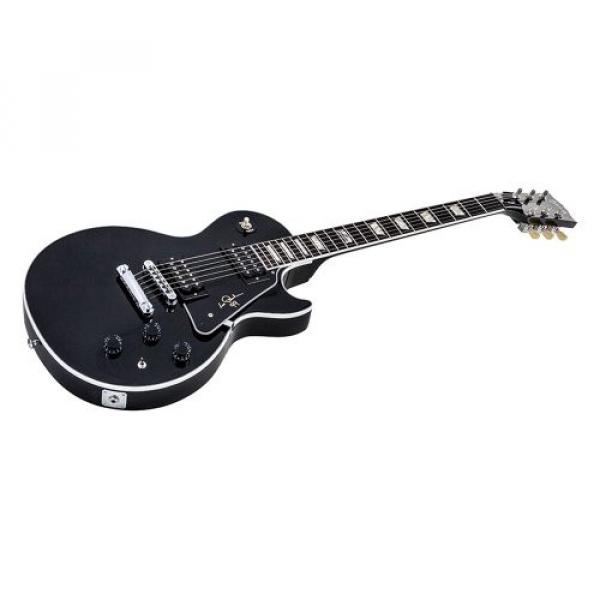 Gibson USA LPSIGPEBRC1  LP Signature 2014 Plain Top Ebony Min-ETune Solid-Body Electric Guitar #2 image