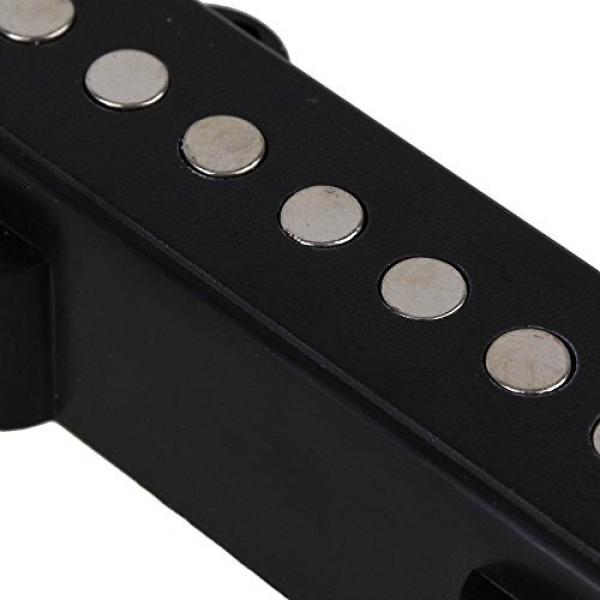 Yibuy Black Color Ceramic Magnet Open Noiseless Single Coil 5-String Bass Pickup Set of 2 #5 image