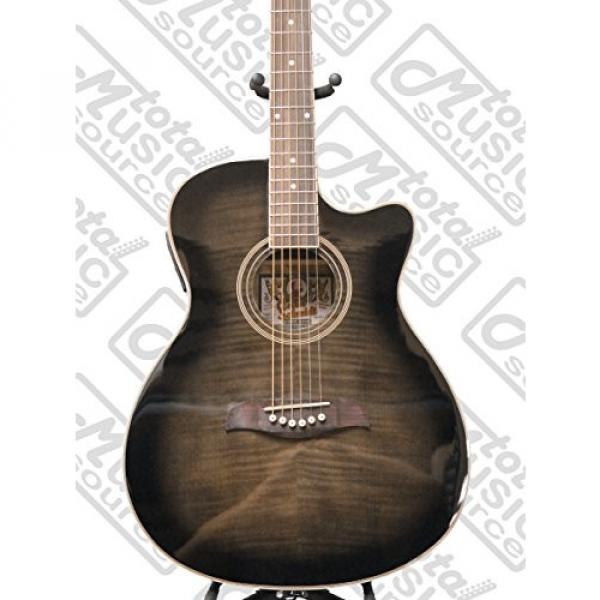 Oscar Schmidt OACEFTB Select Spruce Catalpa Auditorium Acoustic-Electric Guitar Bundle #3 image