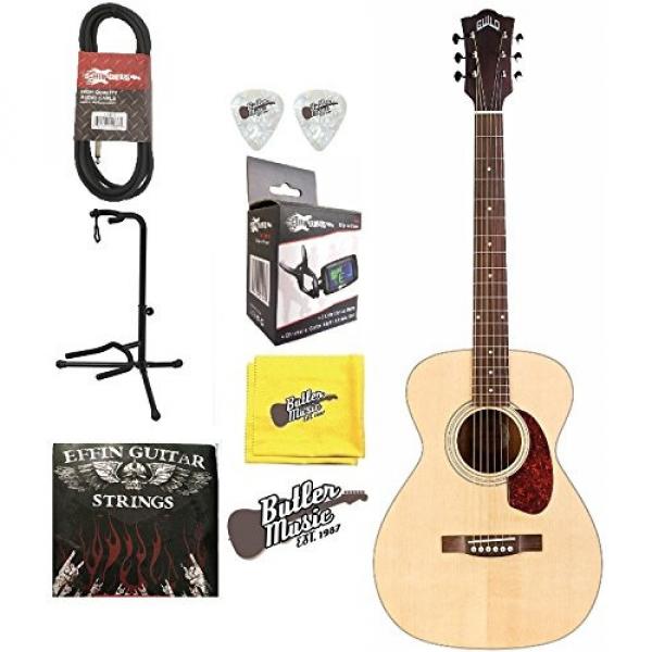 Guild M-240E Westerly Concert Size Solid Top A/E Guitar w/Bag Effin Tuner &amp; More #1 image