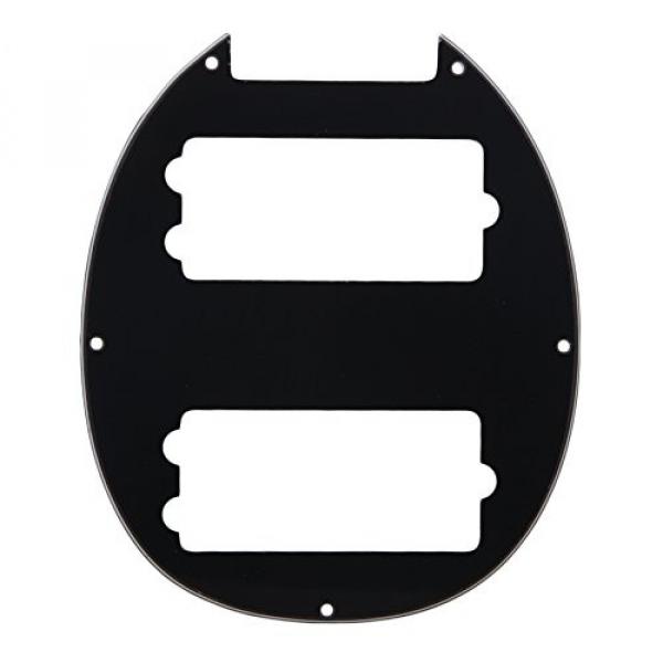 Yibuy Black Humbucker Hole Pickguard Plate for 5 String Electric Bass #1 image
