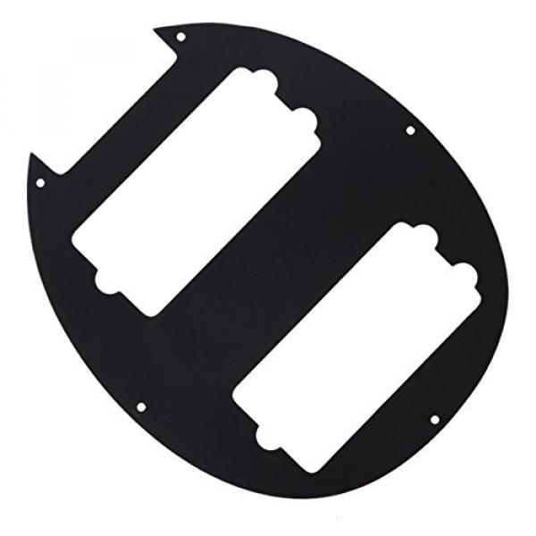 Yibuy Black Humbucker Hole Pickguard Plate for 5 String Electric Bass #2 image