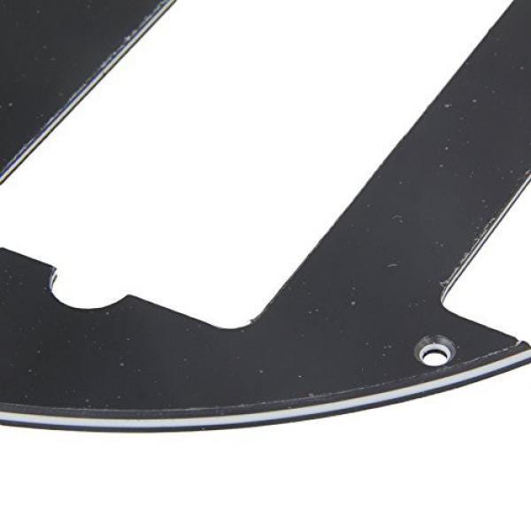 Yibuy Black Humbucker Hole Pickguard Plate for 5 String Electric Bass #4 image