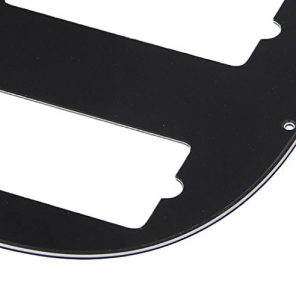 Yibuy Black Humbucker Hole Pickguard Plate for 5 String Electric Bass #6 image