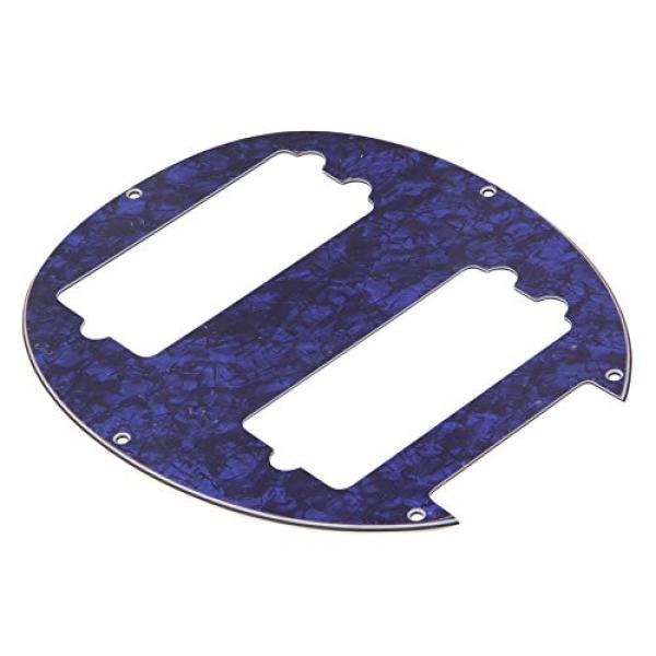 Yibuy Blue Pearl Humbucker Hole Pickguard for 5 String Electric Bass #3 image