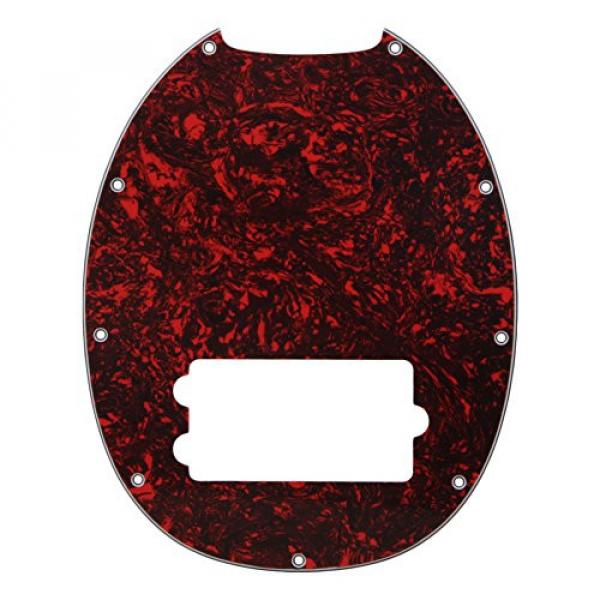 Yibuy Faux Red TORTOISE SHELL 3PLY 9 Hole Pickguard For 4 String Electric Bass #1 image