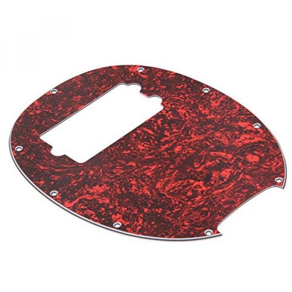 Yibuy Faux Red TORTOISE SHELL 3PLY 9 Hole Pickguard For 4 String Electric Bass #3 image