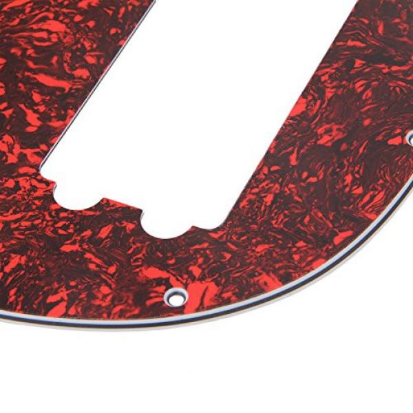 Yibuy Faux Red TORTOISE SHELL 3PLY 9 Hole Pickguard For 4 String Electric Bass #5 image