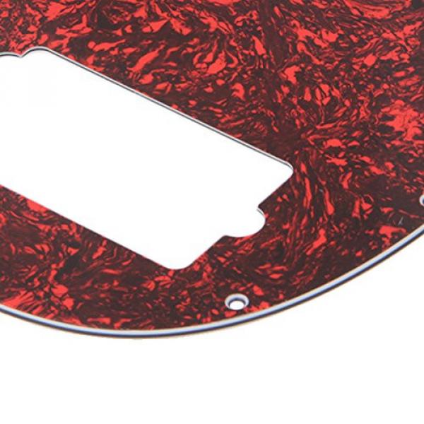 Yibuy Faux Red TORTOISE SHELL 3PLY 9 Hole Pickguard For 4 String Electric Bass #6 image
