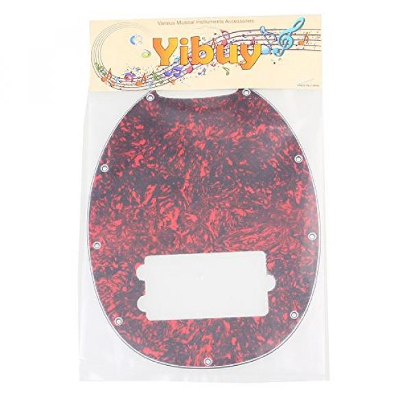 Yibuy Faux Red TORTOISE SHELL 3PLY 9 Hole Pickguard For 4 String Electric Bass #7 image