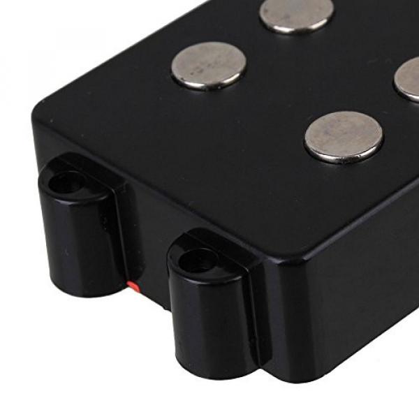 Yibuy Black Color Ceramic Magnet Open Noiseless Double Coil M003 5-String Bass Pickup Set of 2 #4 image