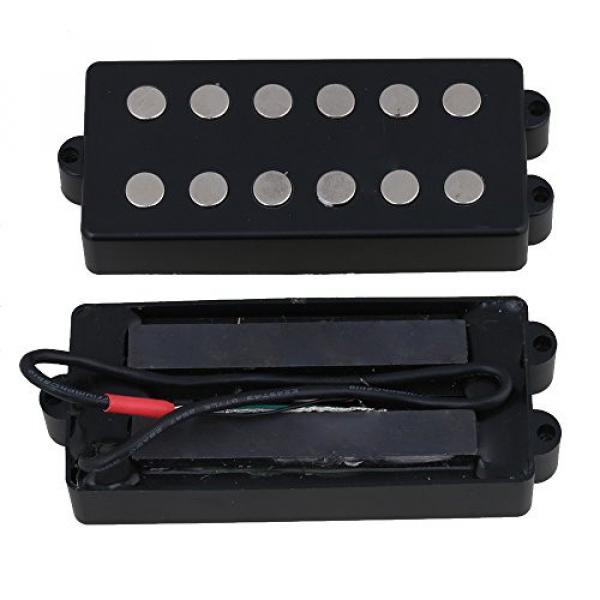 BQLZR Black Ceramic Magnet Open Type Humbucker Double Coil Bass Guitar Pickup for 6 String Bass Guitars Pack of 2 #2 image