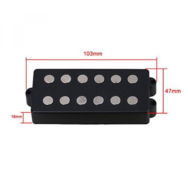 BQLZR Black Ceramic Magnet Open Type Humbucker Double Coil Bass Guitar Pickup for 6 String Bass Guitars Pack of 2 #5 image
