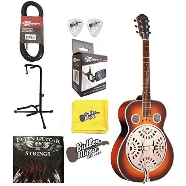 Oscar Schmidt OR4TS Roundneck Resonator Acoustic Guitar w/Effin Strings &amp; More #1 image