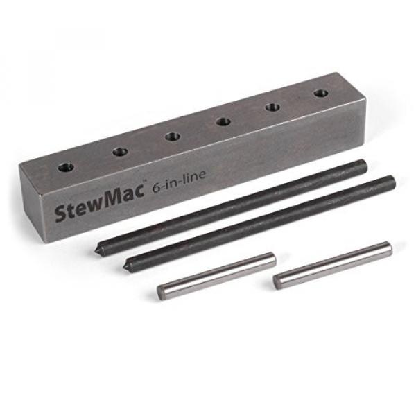 StewMac Guitar Tuner Drill Jig, 6-in-line with 1/4&quot; Diameter Pegholes #1 image