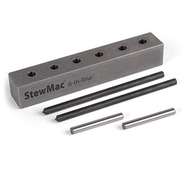StewMac Guitar Tuner Drill Jig, 6-in-line with 5/16&quot; Diameter Pegholes #1 image