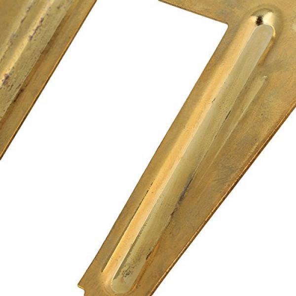 Yibuy Metal Tailpiece Bridge for 6 String Jazz Guitar Golden #5 image