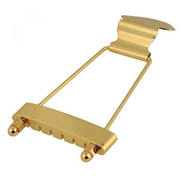 Yibuy Tailpiece for 6-String Electric Guitar Golden #1 image