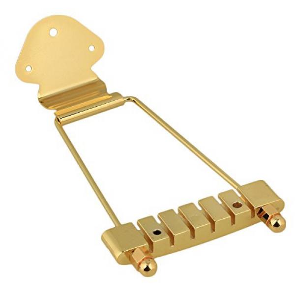 Yibuy Tailpiece for 6-String Electric Guitar Golden #2 image