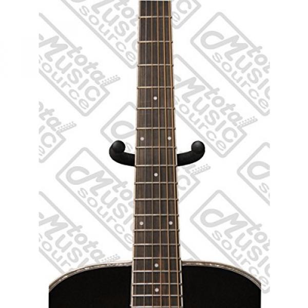 Oscar Schmidt Left Hand Dreadnought Style 3/4 Size Black Acoustic Guitar,Bundle w/Bag OG1BLH #4 image