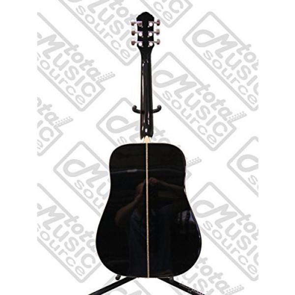 Oscar Schmidt Left Hand Dreadnought Style 3/4 Size Black Acoustic Guitar,Bundle w/Bag OG1BLH #7 image