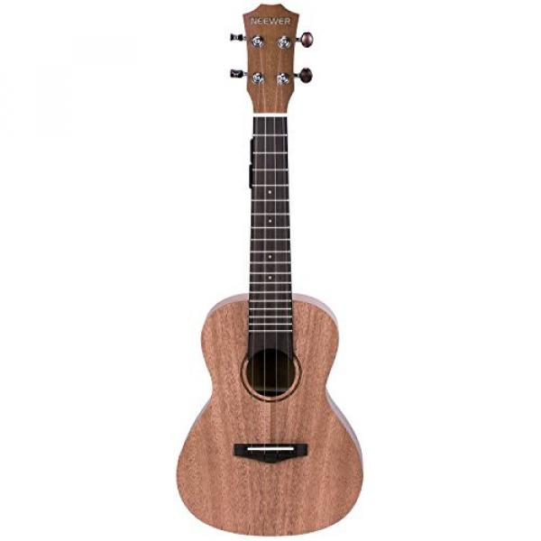 Neewer Concert Size 23 inches Mahogany Ukulele with Gig bag, Strap and Carbon Nylon String, 4 Strings White Binding Ukulele with 18 Brass Frets Rosewood Fingerboard and Bridge for Beginners to Solo #2 image
