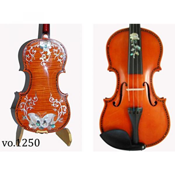 Kaytro-Butterfy Inlay Handmade,Solid Flamed Maple Violin 4/4 Advanced Level 1250 #1 image
