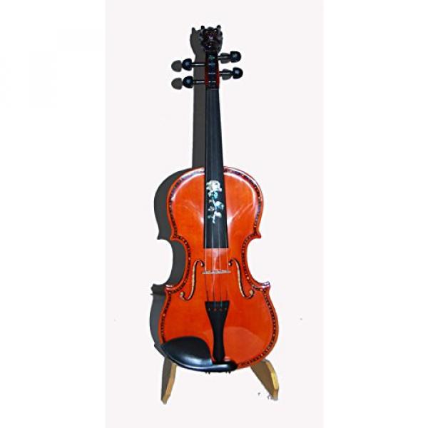 Kaytro-Butterfy Inlay Handmade,Solid Flamed Maple Violin 4/4 Advanced Level 1250 #5 image